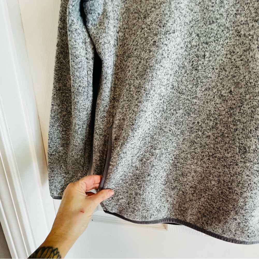 L.L. Bean Women’s Heather Gray Fleece 1/4 Zip Pullover Medium - Picture 6 of 9
